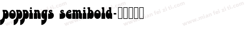 poppings semibold字体转换